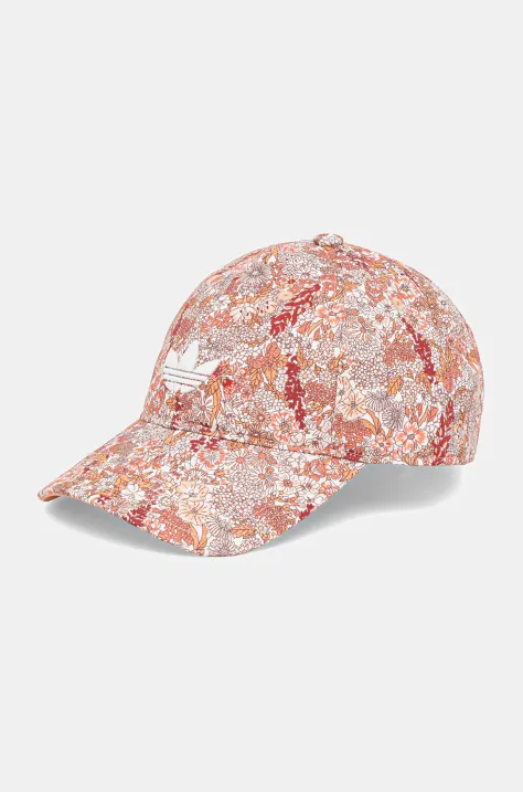 Bombažna bejzbolska kapa adidas Originals Liberty oranžna barva, JD0998