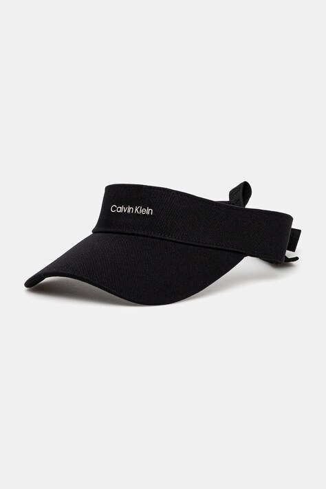 Бавовняний козирок Calvin Klein колір чорний однотонна K60K613144