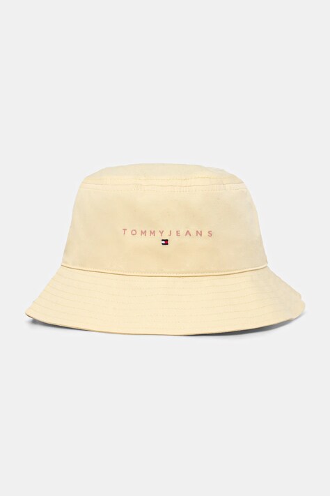 Tommy Jeans kapelusz bawełniany kolor żółty bawełniany AW0AW17311