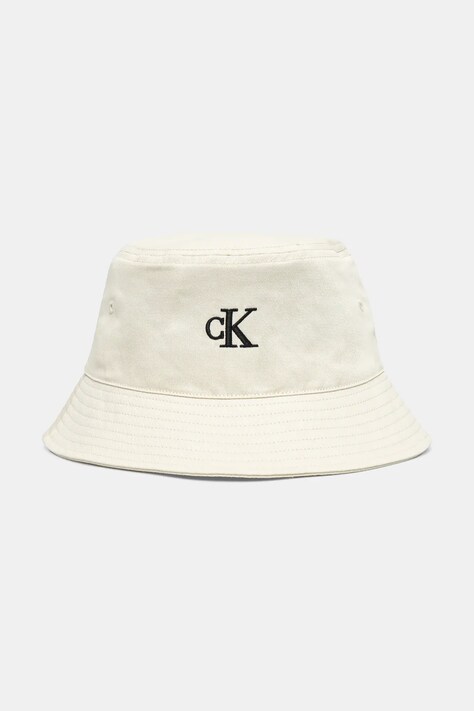 Βαμβακερό καπέλο Calvin Klein Jeans χρώμα: μπεζ, LV04K5020G