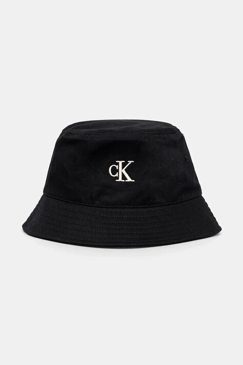Calvin Klein Jeans palarie din bumbac culoarea negru, bumbac, LV04K5020G