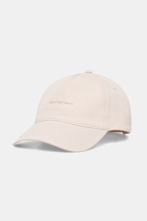 Bombažna bejzbolska kapa Calvin Klein Jeans roza barva, LV04K5027G