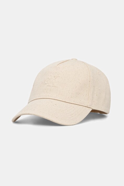 Calvin Klein Jeans șapcă de baseball din bumbac culoarea bej, neted, LV04K5049G