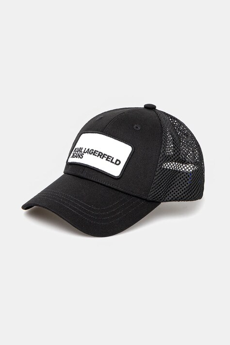 Кепка Karl Lagerfeld Jeans колір чорний однотонна A2W33089
