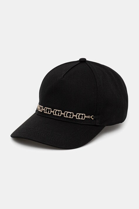 Guess șapcă culoarea negru, cu imprimeu, AW5281 COT01