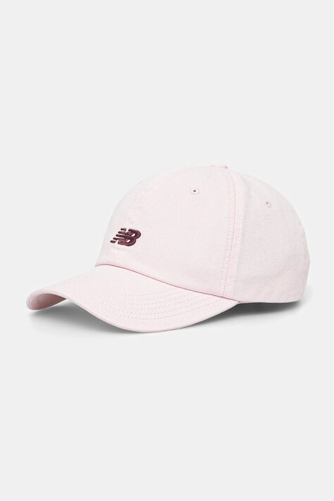 New Balance șapcă de baseball din bumbac culoarea roz, cu imprimeu, LAH51009RSG