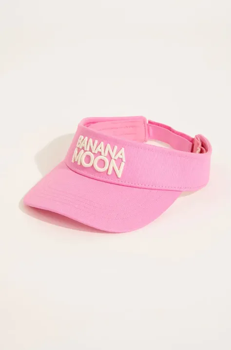 Banana Moon visiera in cotone Basiccap colore rosa con applicazione MAFFIN.BASICCAP