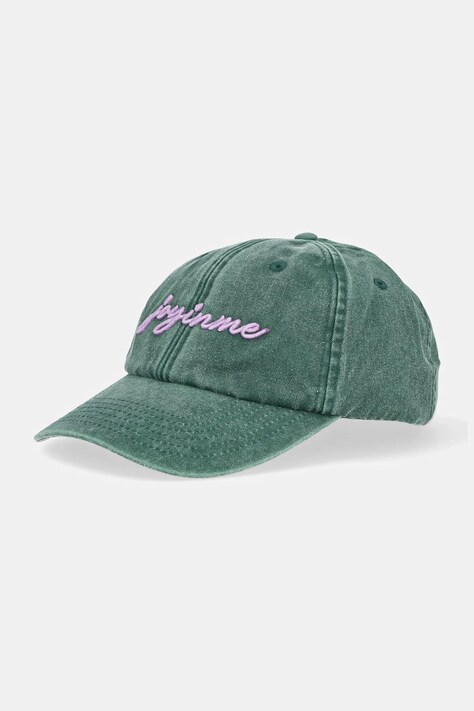 JOYINME czapka z daszkiem jeansowa Radiance kolor zielony z aplikacją Radiance