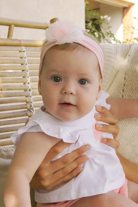 Kojenecká čelenka Mayoral Newborn růžová barva, 9889
