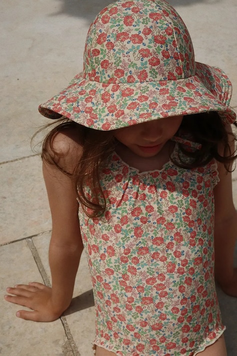 Детская шляпа Konges Sløjd COLLETTE SWIM HAT GRS цвет розовый KS102492