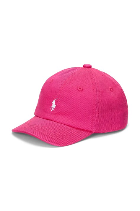 Dětská bavlněná kšiltovka Polo Ralph Lauren růžová barva, 310785653001