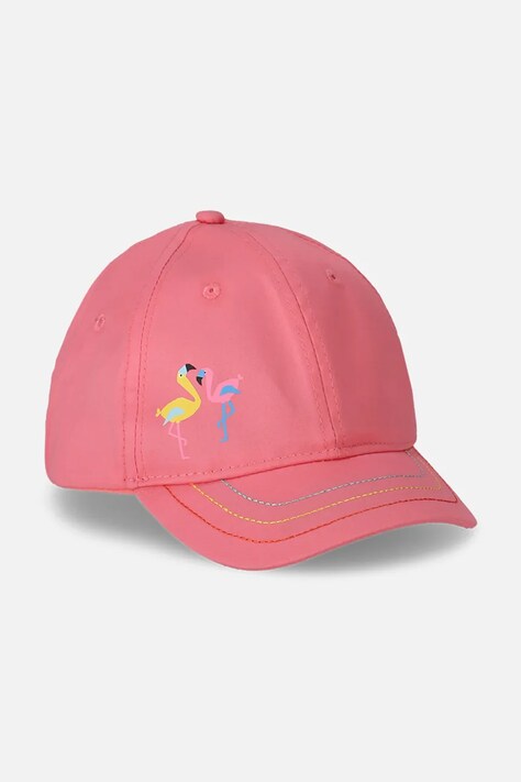 Coccodrillo șapcă din bumbac pentru copii culoarea roz, cu imprimeu, ACCESSORIES SUMMER GIRL
