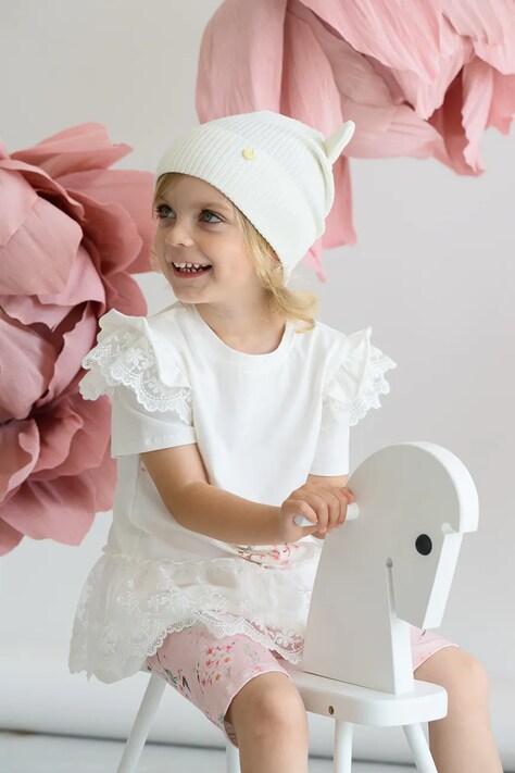 Jamiks caciula copii ELOISE culoarea bej, JWH034