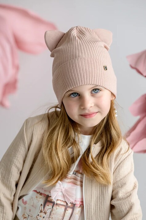 Дитяча шапка Jamiks ELOISE колір рожевий  JWH034