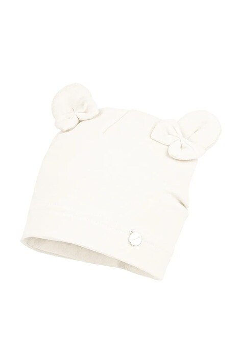 Дитяча шапка Jamiks NALLI колір бежевий з тонкого трикотажу JWH033