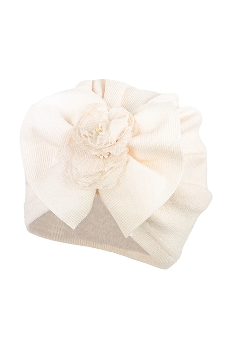 Дитяча шапка Jamiks ONDINE колір бежевий з тонкого трикотажу JWH075