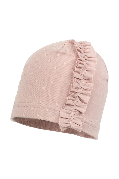 Детска шапка Jamiks PEARL в розово с фина плетка JWH041