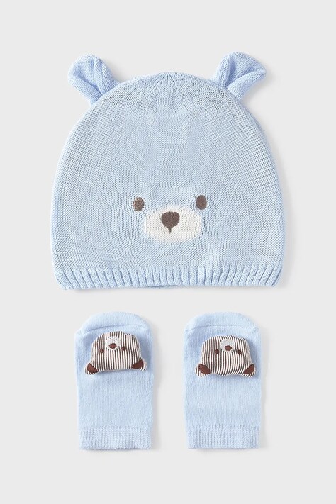 Kapa i čarape za bebe Mayoral Newborn boja: plava, 9874