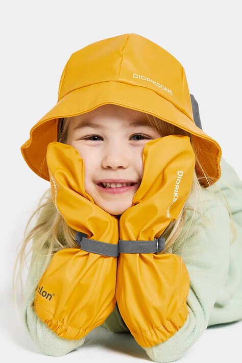 Didriksons palarie copii SOUTHWEST KIDS culoarea galben, 505021