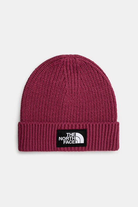 The North Face caciula KIDS TNF BOX LOGO CUFFED BEANIE culoarea roz, NF0A7WGC6EO1