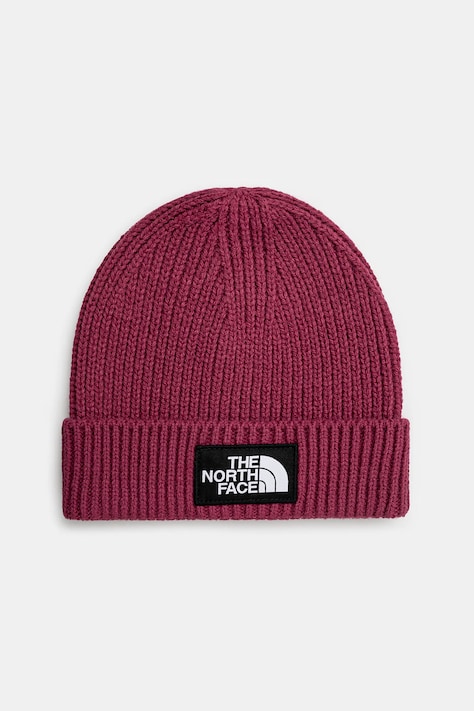 The North Face caciula KIDS TNF BOX LOGO CUFFED BEANIE culoarea roz, NF0A7WGC6EO1