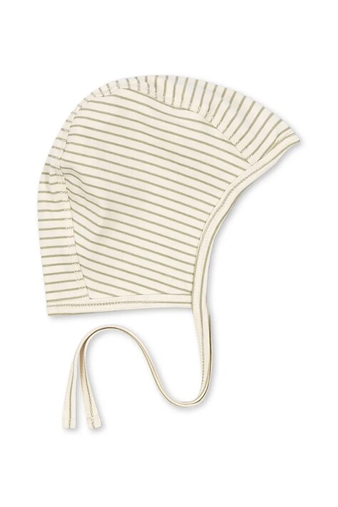 Konges Sløjd baba sapka BASIC BABY HELMET GOTS vékony, bézs, KS102252