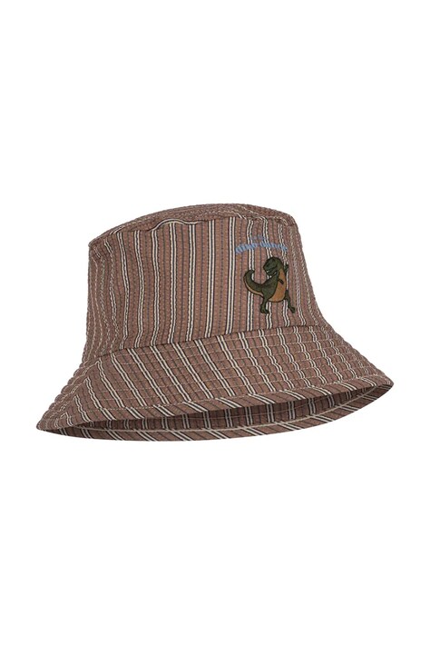 Konges Sløjd palarie copii SEER ASNOU BUCKET HAT GRS culoarea maro, KS102497