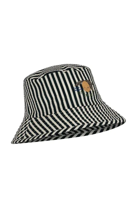 Detský klobúk Konges Sløjd SEER ASNOU BUCKET HAT GRS čierna farba, KS102497