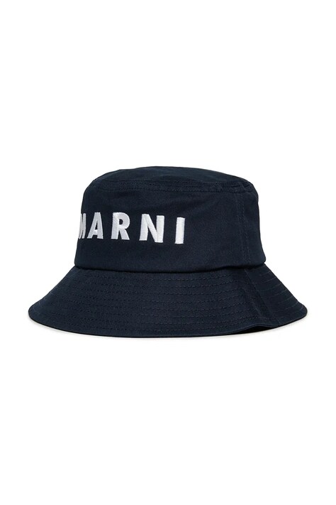 Marni pălărie din bumbac pentru copii MF35B HAT culoarea albastru marin, bumbac, M01458
