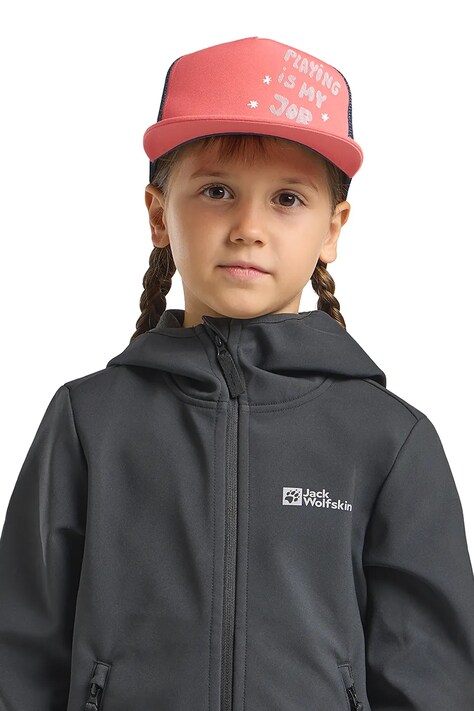 Jack Wolfskin șapcă de baseball pentru copii RIB CAP K culoarea roz, neted, 1907643