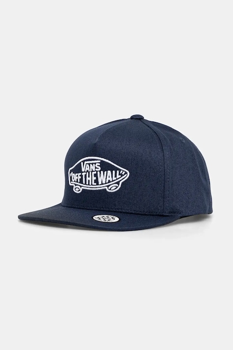 Vans șapcă din bumbac pentru copii Classic Vans Snapback culoarea albastru marin, cu imprimeu, VN000J4VLKZ1