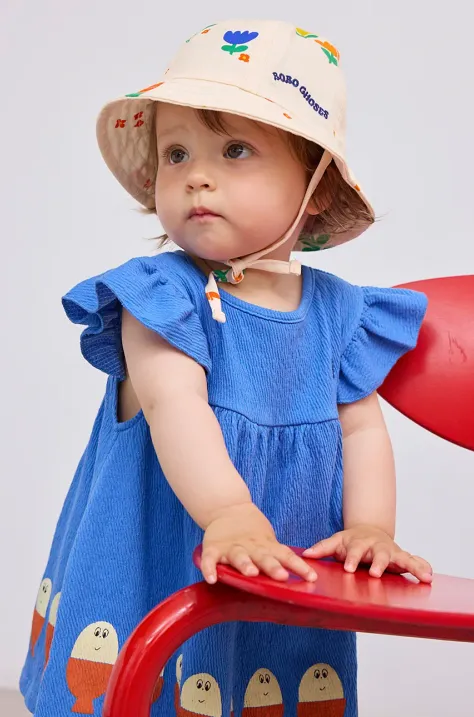 Otroški bombažni klobuk Bobo Choses Garden Party bež barva, 125AH005