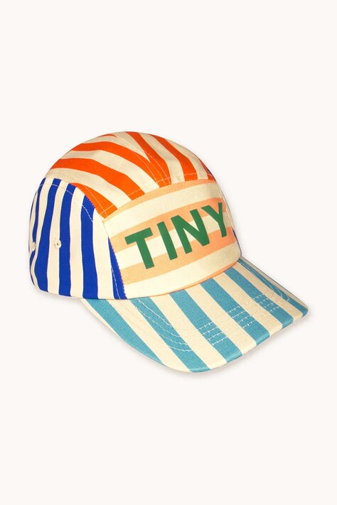 Tinycottons șapcă din bumbac pentru copii STRIPED CAP culoarea bej, modelator, SS25-425