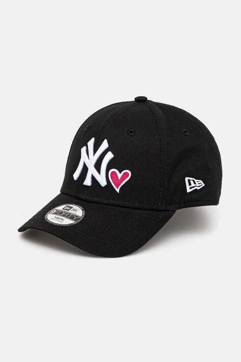 Bavlněná baseballová čepice New Era NEW YORK YANKEES černá barva, s aplikací, 60565278