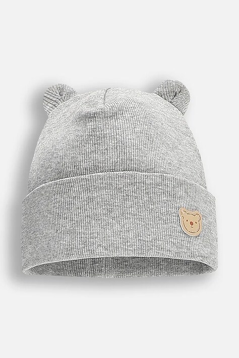 Шапка Coccodrillo цвет серый из тонкого трикотажа хлопковое BASIC ACCESSORIES