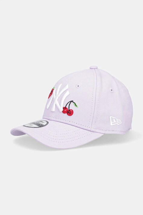New Era czapka z daszkiem bawełniana dziecięca NEW YORK YANKEES kolor fioletowy z aplikacją 60667515
