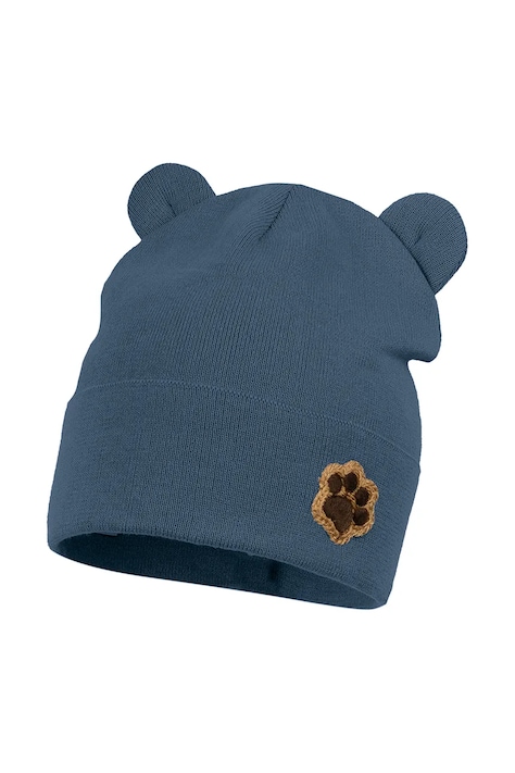 Dětská bavlněná čepice Jamiks BARRIGO modrá barva, z tenké pleteniny, JWH058