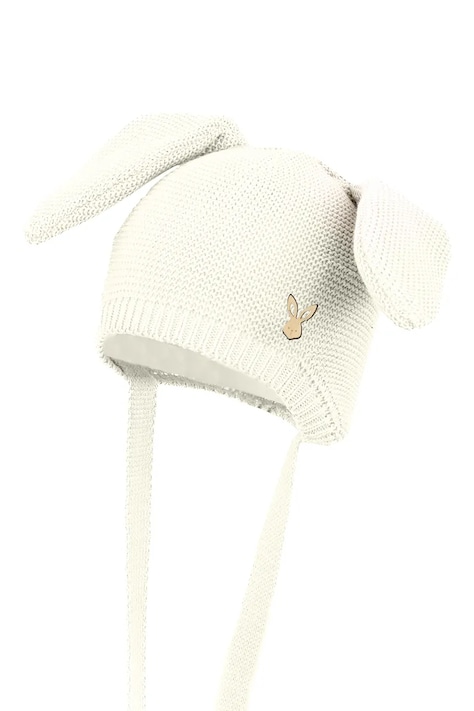 Дитяча бавовняна шапка Jamiks PILVI колір бежевий з тонкого трикотажу з бавовни JWH112