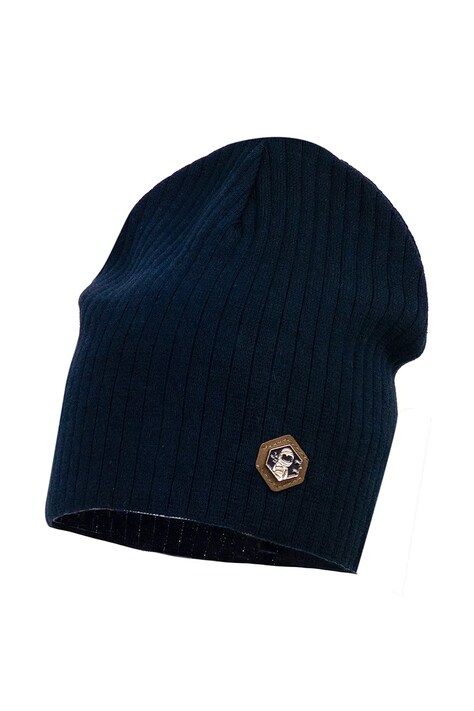 Детская хлопковая шапка Jamiks SALVO цвет синий из тонкого трикотажа хлопковая JWH049