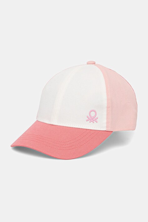 Кепка United Colors of Benetton цвет розовый однотонная 6L1ECA025