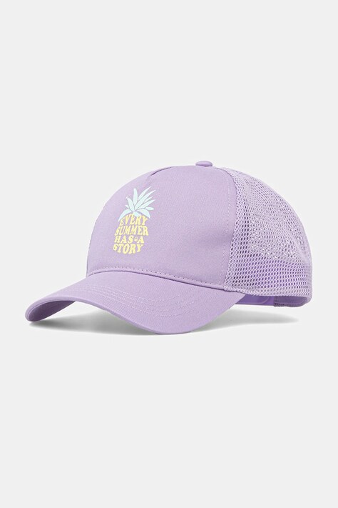 United Colors of Benetton șapcă de baseball pentru copii culoarea violet, cu imprimeu, 6XJNCA02L