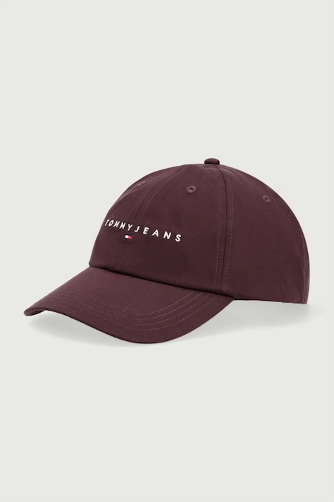 Tommy Jeans бейзболна шапка мъжка от памук бордо AM0AM12958