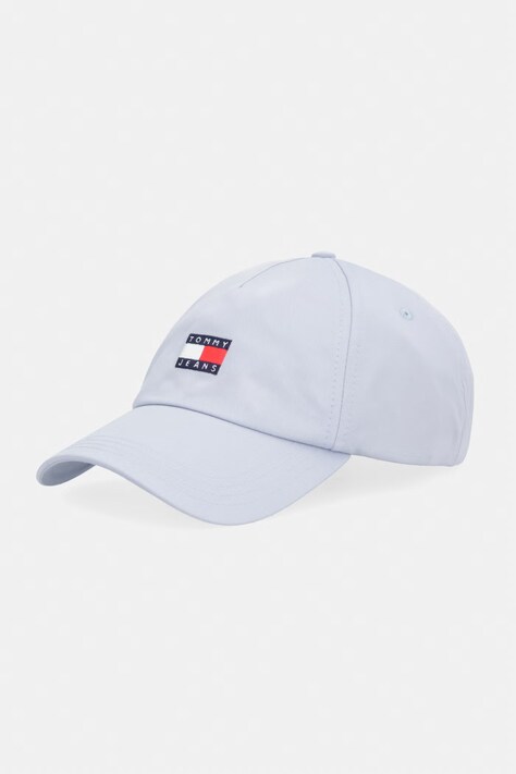 Tommy Jeans czapka z daszkiem męska bawełniana niebieska AM0AM12933