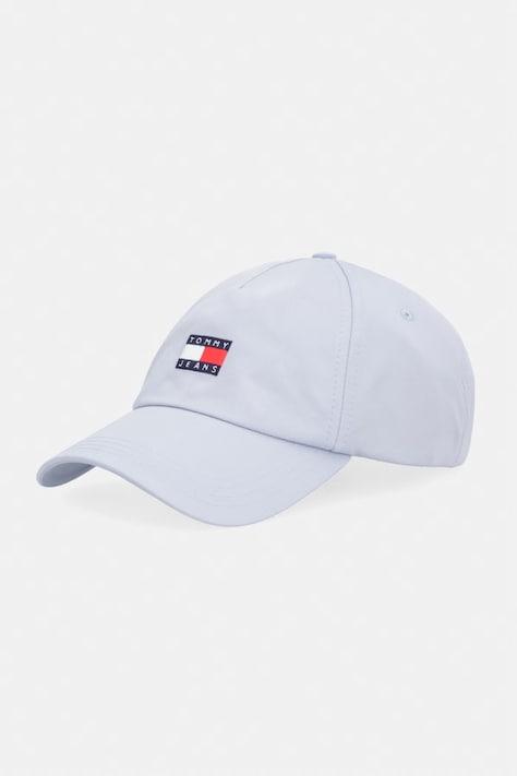 Tommy Jeans czapka z daszkiem męska bawełniana niebieska AM0AM12933