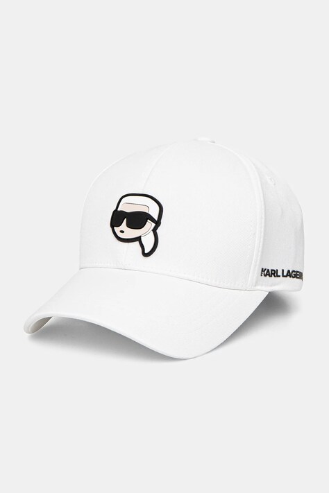 Karl Lagerfeld sapca culoarea alb, cu imprimeu, 551122.805615