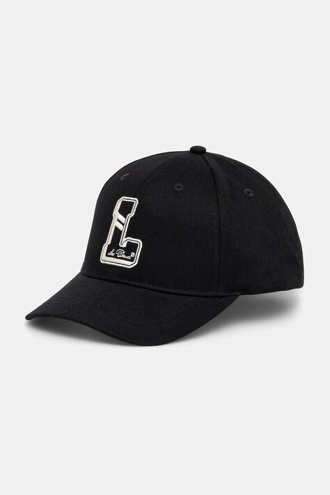 Les Deux șapcă de baseball din bumbac culoarea negru, cu imprimeu, LDM702100