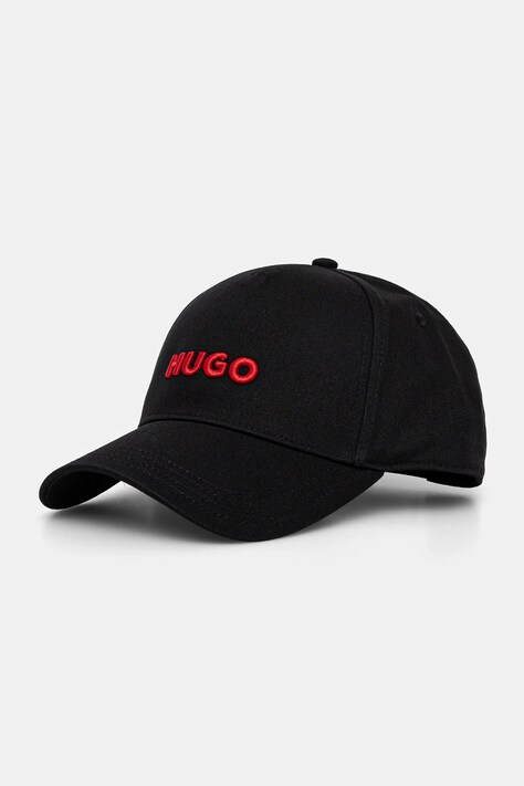 HUGO șapcă de baseball din bumbac culoarea negru, cu imprimeu, 50533410