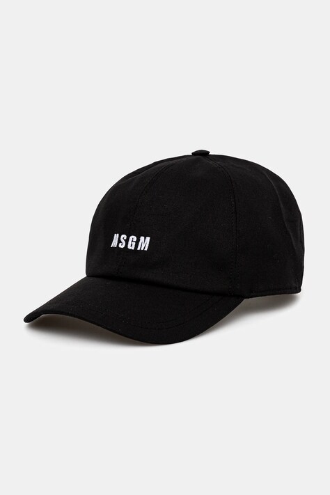 Kšiltovka MSGM černá barva, s aplikací, 3840ML04.257126