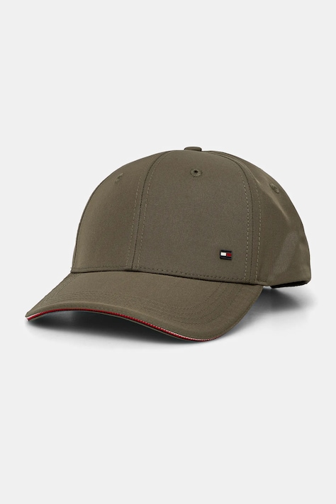 Кепка Tommy Hilfiger колір зелений однотонна AM0AM13336