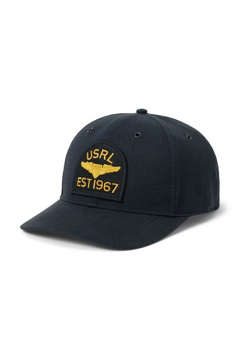 Бавовняна бейсболка Polo Ralph Lauren колір чорний з аплікацією 710957343